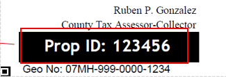 Property ID Search help example